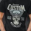 Vintage Motorcycle Skull Shirt | Biker Graphic Tee | Custom Motorcycles Shirt | Retro Rider T Shirt | Skull Biker Gift