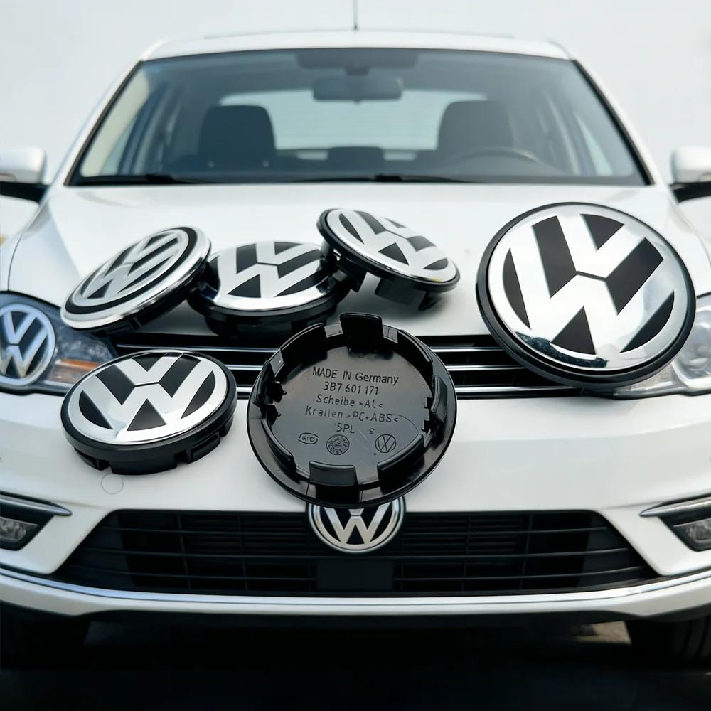4PCS 55mm56mm 65mm70mm76mm Car Styling Wheel Center Cap Hub Covers Badge Accessories For VW Volkswagen Golf Sharan Passat TiguanNB9