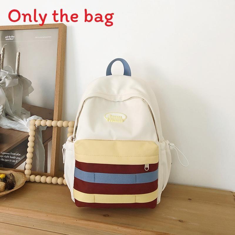 Minimalist Student Backpack With Color Block Design For Casual Travel And Day Trips