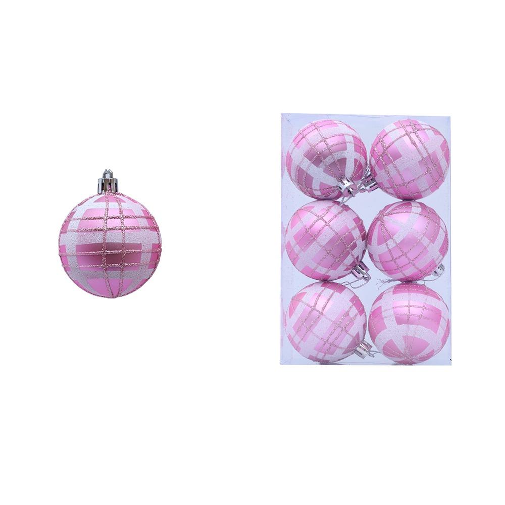 6pcs Painted Christmas Balls Pendant Shatterproof Christmas Gift Balls  Hotel Mall