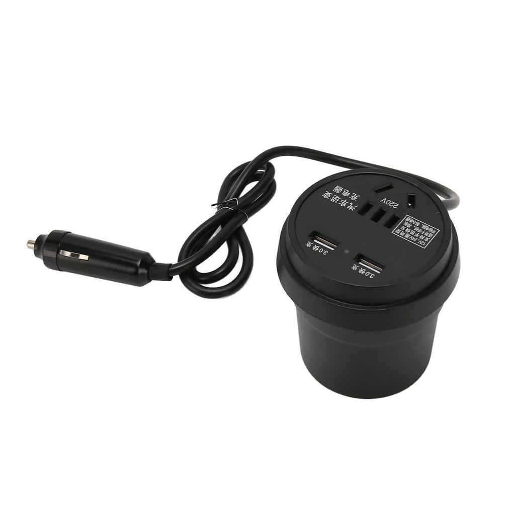 150W Car Inverter QC3.0 Fast Charging Ports DC 12V 24V To AC 110V 220V Converter Inverter for Road