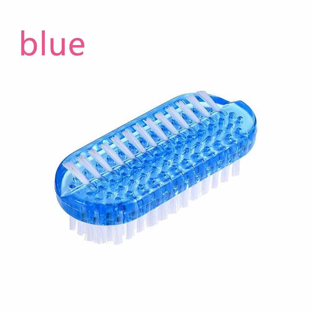

Nail Cleaning Brush Multipurpose Hand Scrubbing Tool Double Sided Bristles for Manicure Pedicure Grooming Care One Size синий