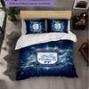 Preston North End Football 3 Piece Bedding Set Soft Duvet Cover Set with Pillowcases Printed Bedroom Decor Set for Home