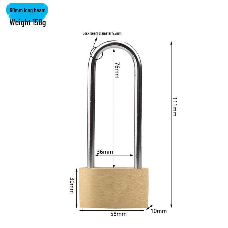 Dazhao Long Shackle Padlock