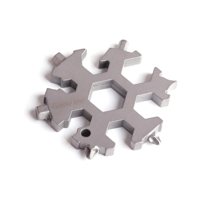 18 In 1 Snowflake Snow Wrench Tool Spanner Hex Wrench Multifunction Camping Outdoor Survive Tools Bottle Opener Screwdriver