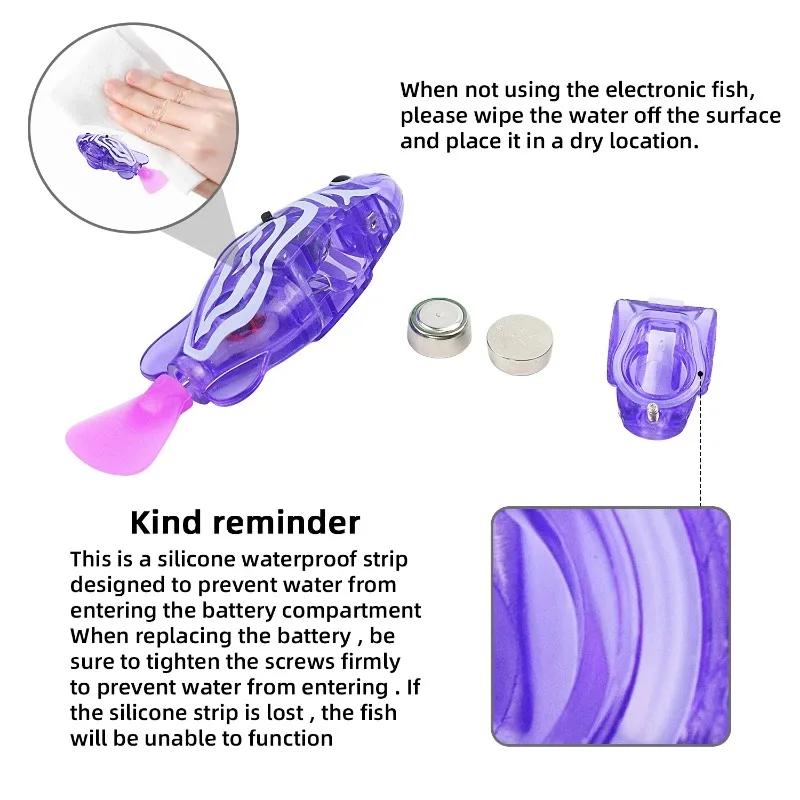 Simulated electronic fish induction water toy clownfish bathing pool with lighting style random (range of about 30-50 minutes)