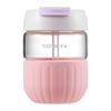 Macaron Portable Double-Layer Glass Straw Cup