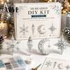 Festliches Feiertagsgeschenk 3D Perlen-Bastelset, Lebensechtes Weihnachtstier-Perlenbastelset, Partygeschenk Handgemachtes Einfaches Stickset für Kinder und Erwachsene Katze
