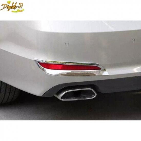ABS Chrome Rear Bumper Fog Light Lamp Frame Trim For Hyundai Sonata 2015-2017