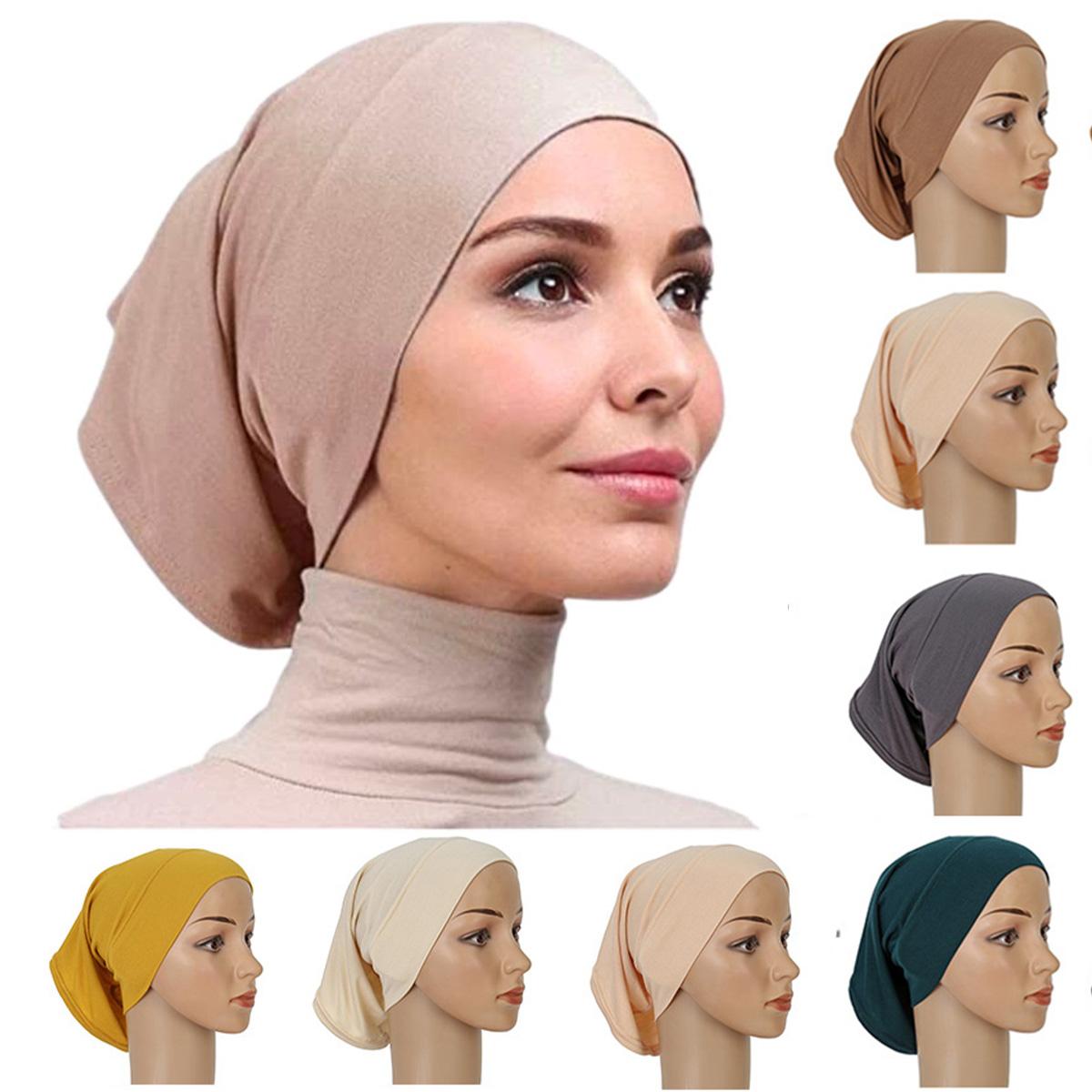 Yto Scarf Women's Soft Cotton Under Scarf Cap Turban Ready Wear Hijab Cap Headscarf Bonnet Hijabs Head Wraps For