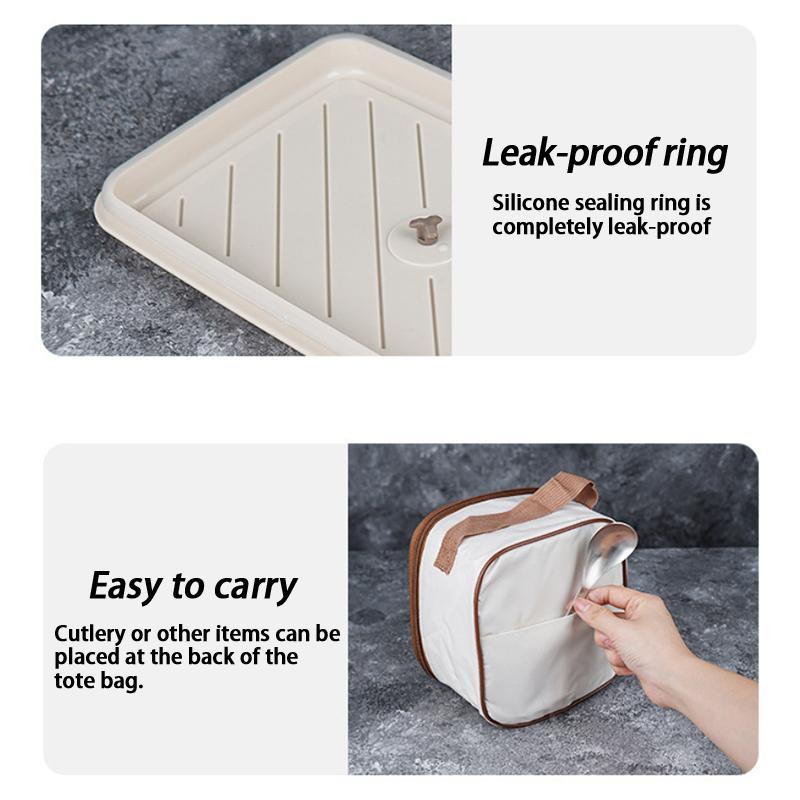 Stainless Steel Lunch Box Set With Bag Portable Sealed Insulated Lunch Box Multi-Functional Bento Box