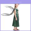 Enchanting Childs Girls Medusa Halloween Costume With Green Skirt And Headgear