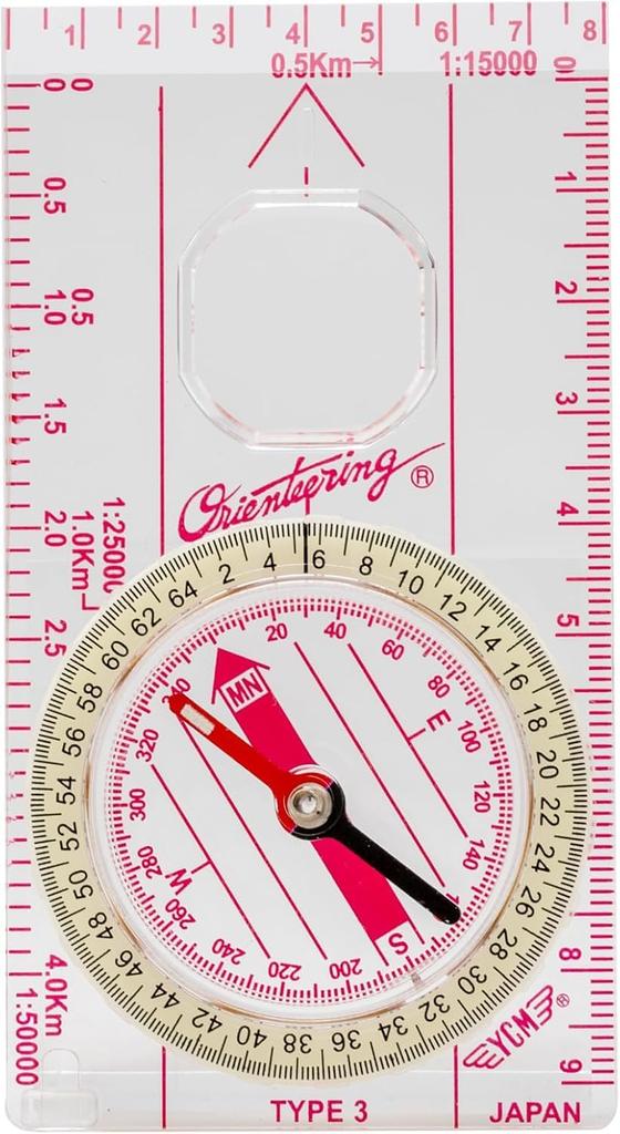 Made in Easy to Mini Magnifying Scale for Camping MIZAR-TEC (Mizar-Tec) Compass, Japan, YCM, Use, Glow-in-the-Dark, Glass, Scale, Compact, Maps,