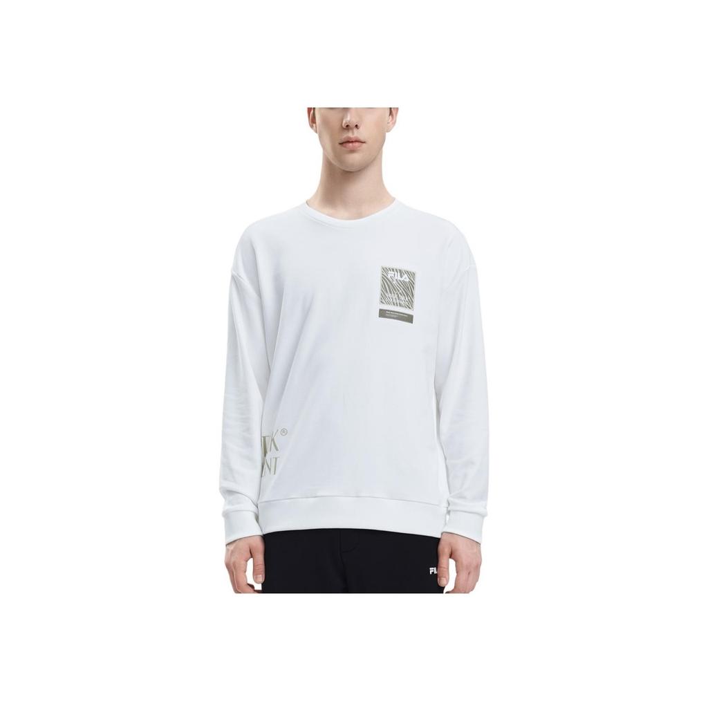 Fila X Magic Stick 2023 Autumn New Pullover Sweatshirt Fashion Casual Top Men Tops Standard-White F11M339205F-WT