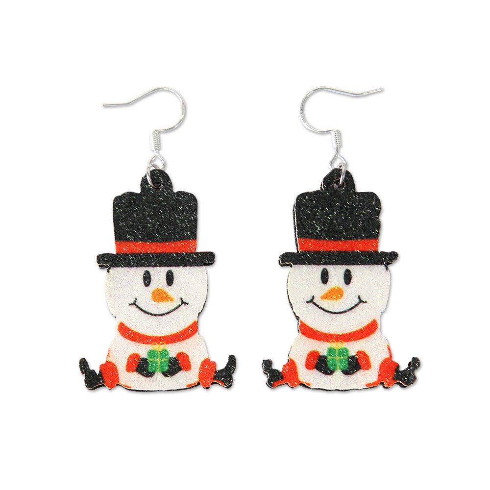 1Pair Christmas Tree Christmas Earring Handmade Sew Xmas  Eardrop Santa Claus  Earrings  Women