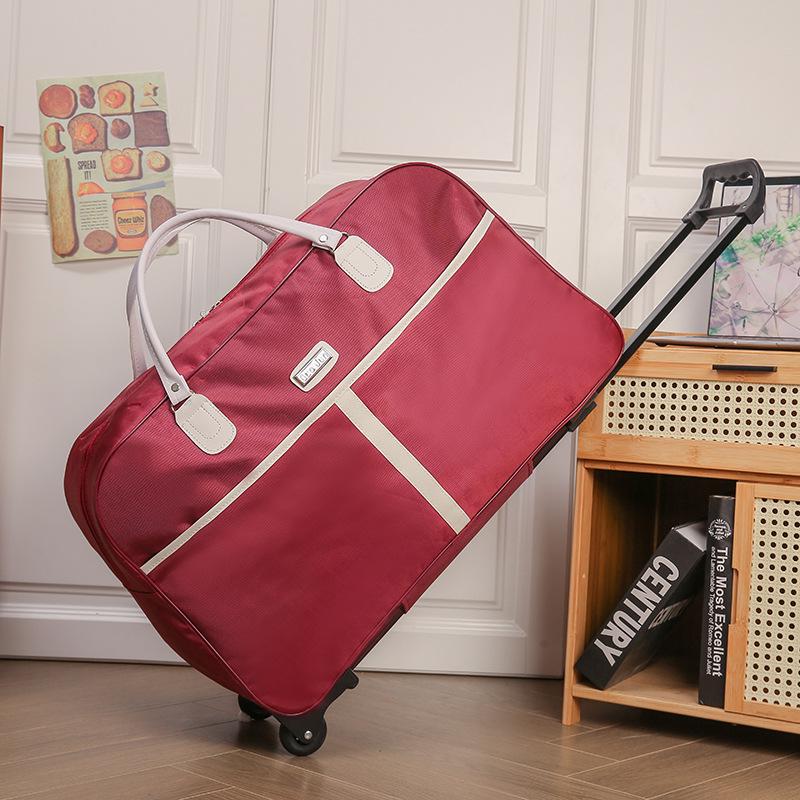 

Большая дорожная сумка-тележка в корейском стиле - Легкая, складная ручная кладь для женщин, мужчин и студентов Medium 20-inch