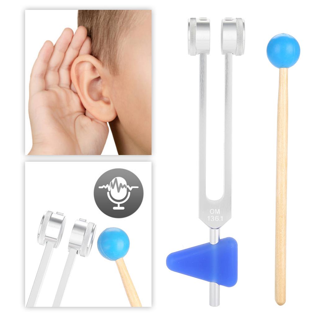 136.1Hz Aluminum Alloy Tuning Fork Instrument Kit for Sound Healing Vibration Therapy Tools