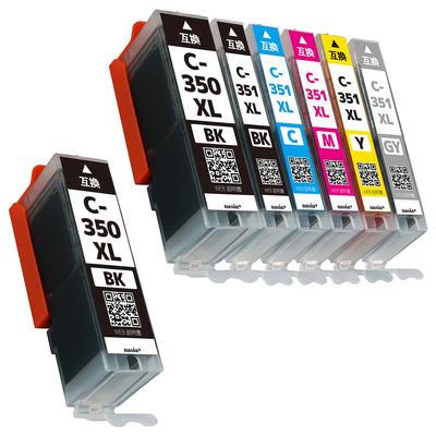 Compatible Canon Ink Cartridges BK Compatible with Genuine Ink Cartridges In QR Code Instructions 350XL 6MP BCI 351XLBK 351XLC 351XLM 351XLY 351XLGY