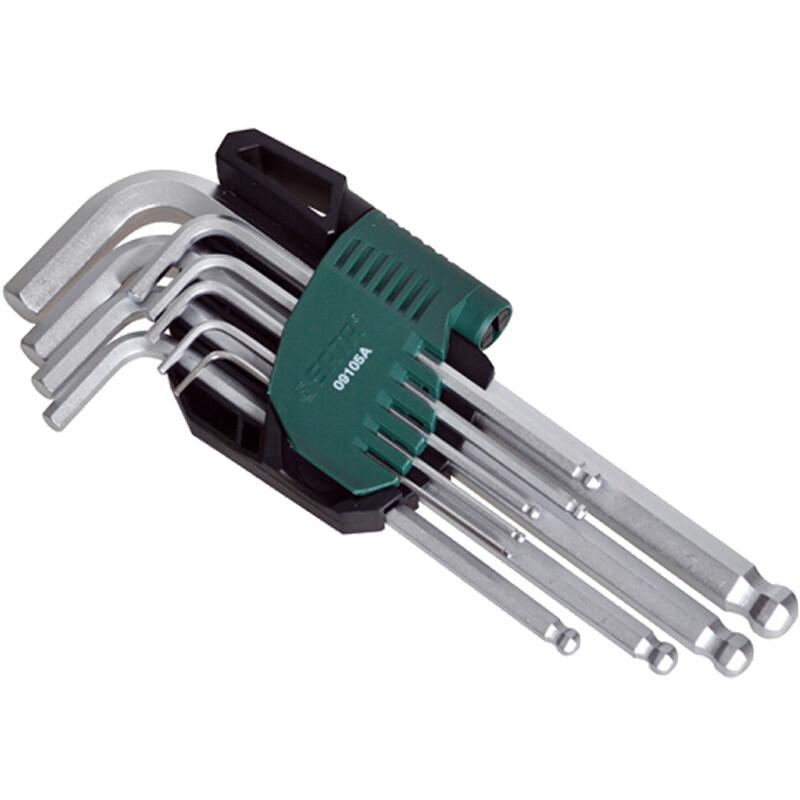 SATA 09105A 9-Piece Long Arm Ball End Hex Key Set