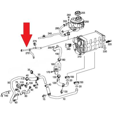1pc Engine Coolant Recovery Tank Hose For Mercedes For M278 A2782030417 Black Anti-Corrosion Wear-Resistant Easy Installation