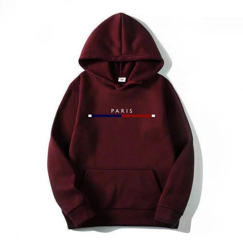 Printed Men's Hoodie Wool PARIS Men Sweatshirt Fashion Street Wear Casual Women's Loose Breathable Pullover Brand Hoodies