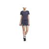 Adidas Originals Retro Camp Graphic Simple Round Neck Pullover Short Sleeve T-Shirt Women T-Shirts Dark-Blue JM7973