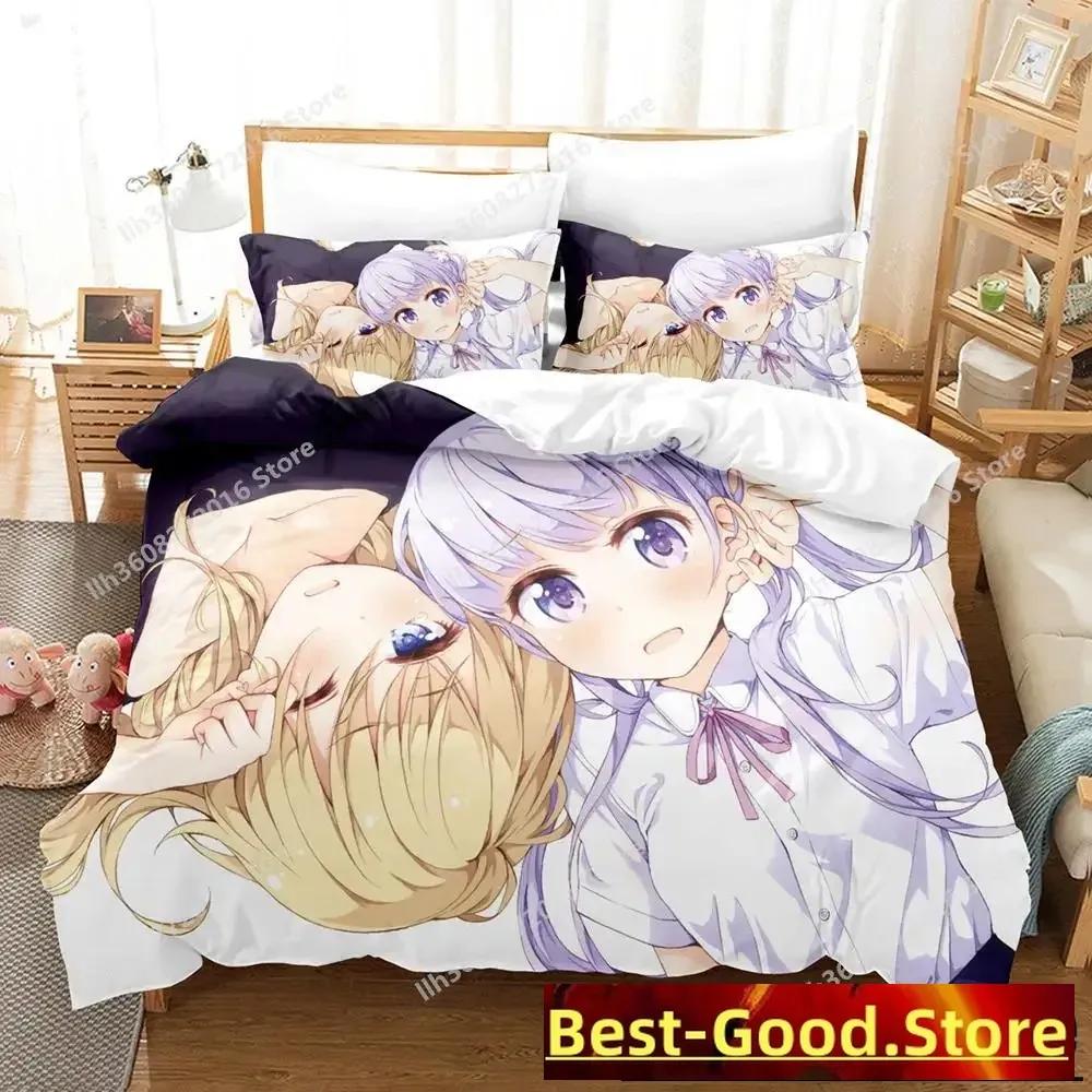 3D Printing Anime Kawaii Girls New Game Bedding Set Single Twin Full Queen King Size Bed Set Adult Kid Bedroom Duvet Cover Sets