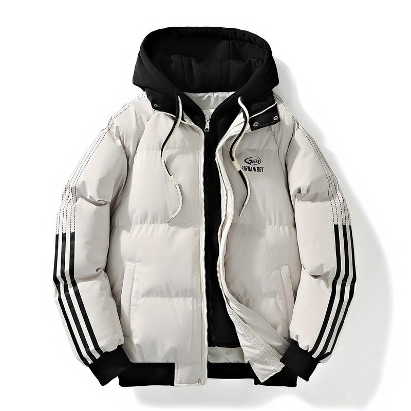 

Мужская новая зимняя толстовка с капюшоном, модная брендовая, с цветовой блокировкой, утепленная бархатным хлопком, повседневная куртка 4XL