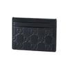 Gucci Monogram Logo Embossed Leather Card Holder Women Card Holder Black 233166-CWC10-1000