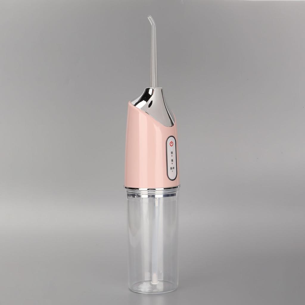 Portable Dental Oral Irrigator Food Residues Removal High Pressure Pulse Teeth Cleaner Pink