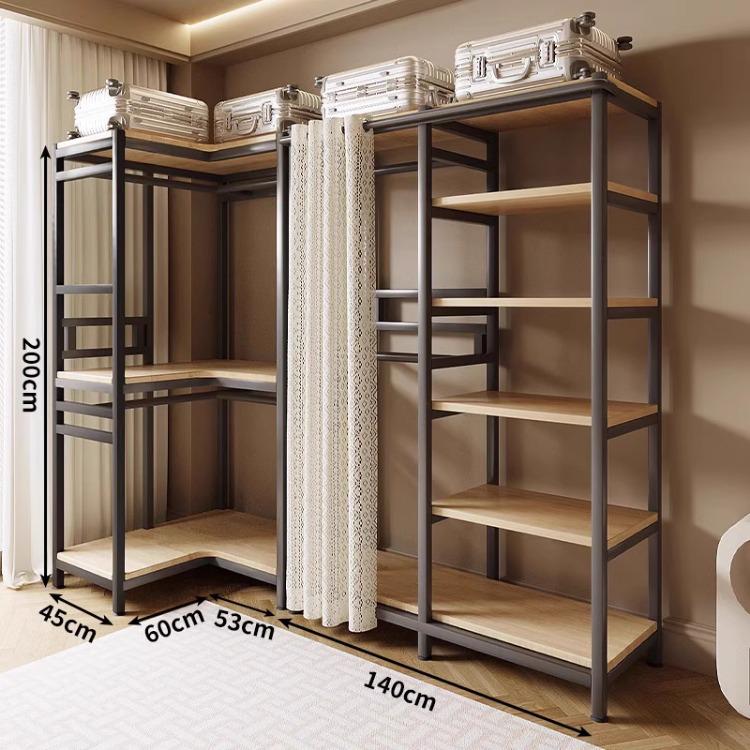 Vertical Metal Corner Coat Rack for Bedroom or Entrance