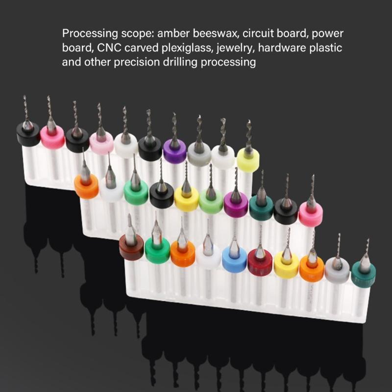 Accurate Craft Drilling Set of 10 Miniature Drill Bits for Circuit Boards and Detailed Engraving and Stone Jewelry Work
