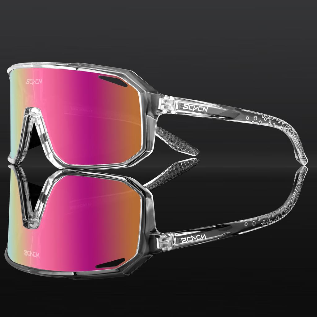 SCVCN Mountaineering Glasses Cycling Glasses Fashion Sunglasses for Men MTB Bike Bicycle Eyewear Sports UV400 Hunting Driving