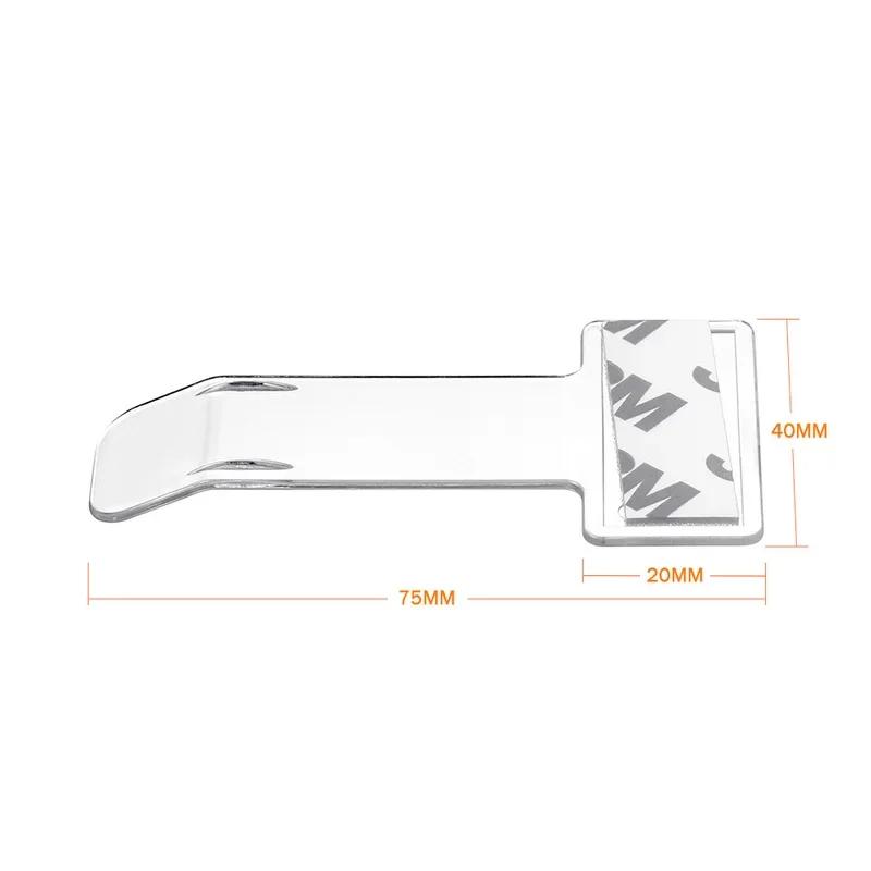 Car Window Fastener Stickers Plastic Ticket Holder Transparent Temporary Parking Business Card Holder Car Interior Accessories