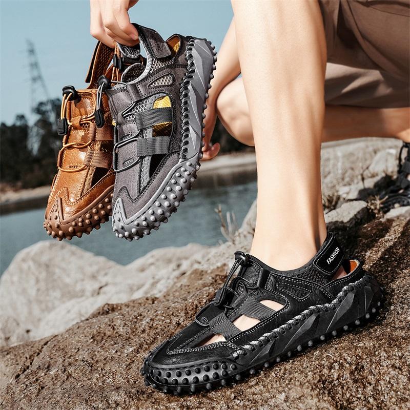 Fashion Quick Dry Wading Aqua Sandals New Trend Fashion Men's Beach Shoes Outdoor Sports Leisure Sandals Comfort Flat Slip-on Loafers