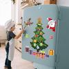 1 Set Santa Claus Garage Decoration Elk Atmosphere Decorative Christmas Fridge Magnets Holiday Cartoon Refrigerator