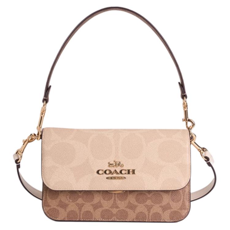 

Coach Brynn 23 Color Block Classic Logo Faux Leather Shoulder Bag Medium Women shoulder bag Sand-Yellow Brown-Yellow CAA83-IMXI9 Basic Set (Bag+Dust Bag)