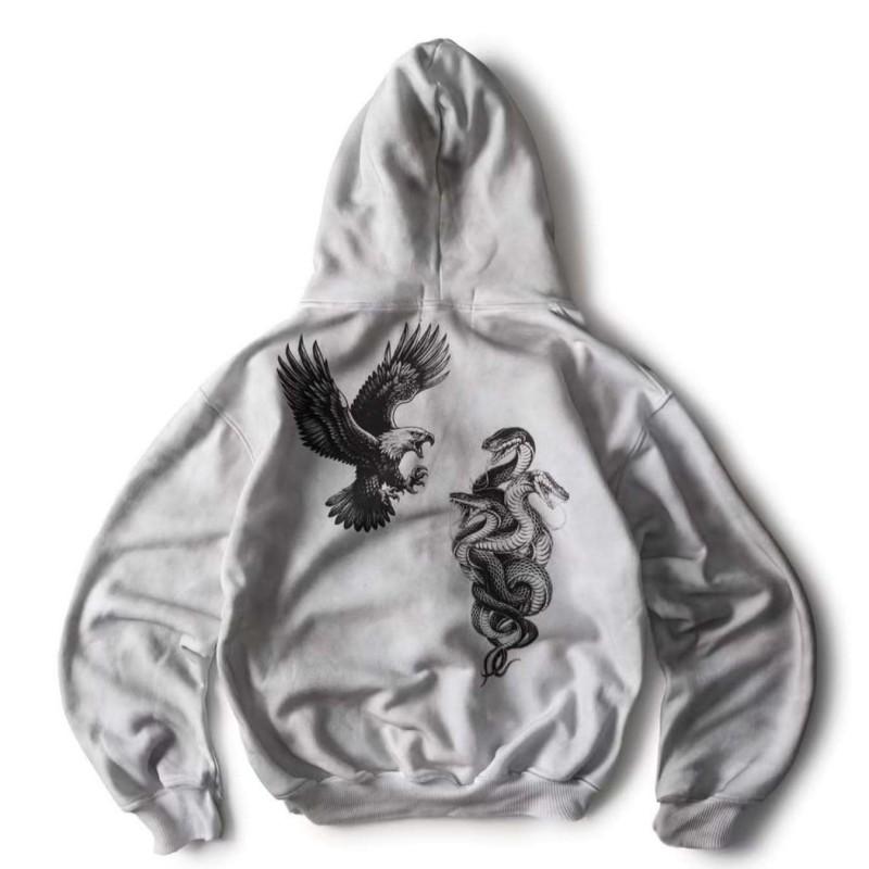 Unisex Streetwear Kapuzen-Reißverschluss-Sweatshirt Mit Tierprint Lockerer Schnitt Jugendliche Erwachsene