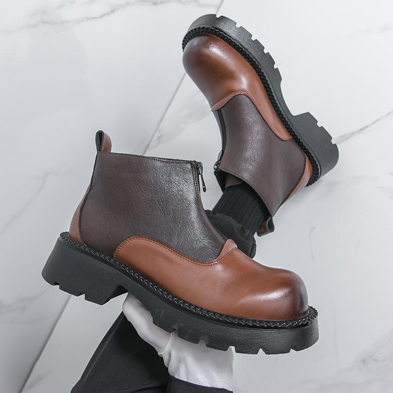 Fashion 38-46 Casual men's boots Designer Fashion Style Leisure Trend Party Outdoor street Warm autumn winter High top leather shoes