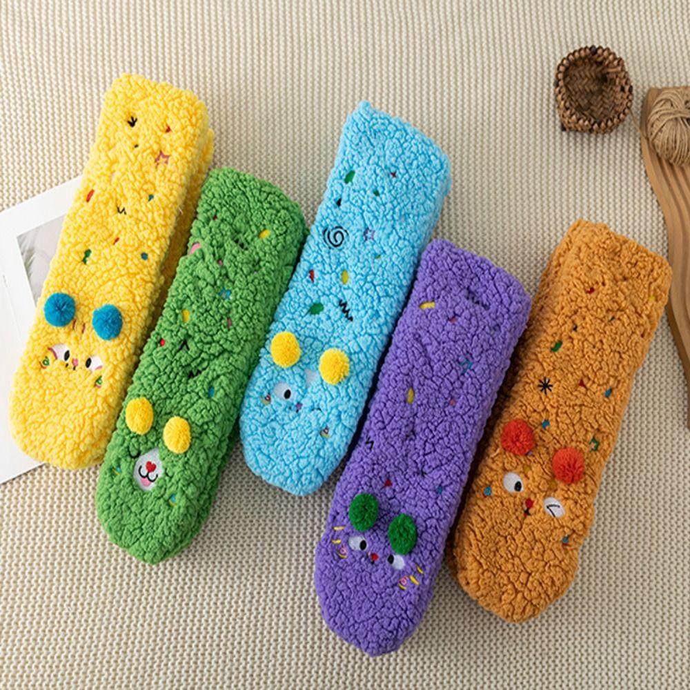 Mid Tube Thickened Floor Socks Plush Fleece Sock Women Soft Sleeping Slipper Socks Men Women