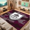 Burnley Football Print Crystal Velvet Rug, Comfortable Water Absorbent Non Slip Indoor Floor Carpet