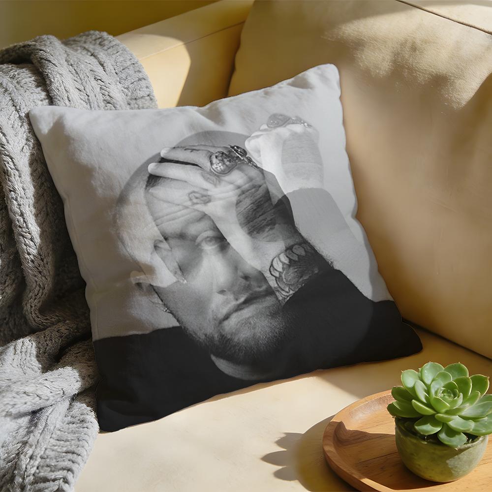 MMac Miller Albums Singer Cushion Cover Washed Linen Soft Breathable Decorative Case For Sofa Home Pillow Cover