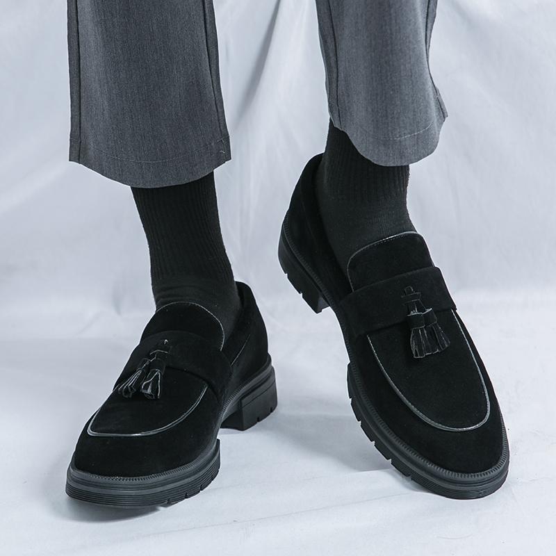 Fashion Men Tassel Loafers Mens Suede Loafers Leather Man Shoes Leather Mocassin Homme Calzado Hombre Zapatos De Hombre Men Shoes