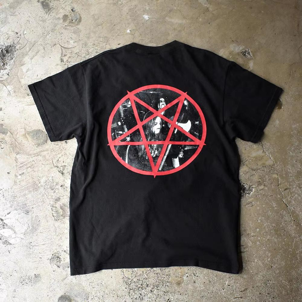 Norwegian Black Metal Rock Dark Band Cotton Tshirts Hip Hop 1991 Emperor Print Tee Men Women Retro Comfortable Loose Streetwear
