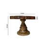 Wooden Cake Stand Rustic Round Cake Holder for Parties Decoration Bark Textured Pizza Cupcake Party with Serve Ware Platter