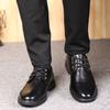 Weiches Leder Weiche Sohle Frühling und Sommer Herren Lederschuhe Business Casual Schuhe Herren Runde Spitze Schnürung Werkzeugschuhe