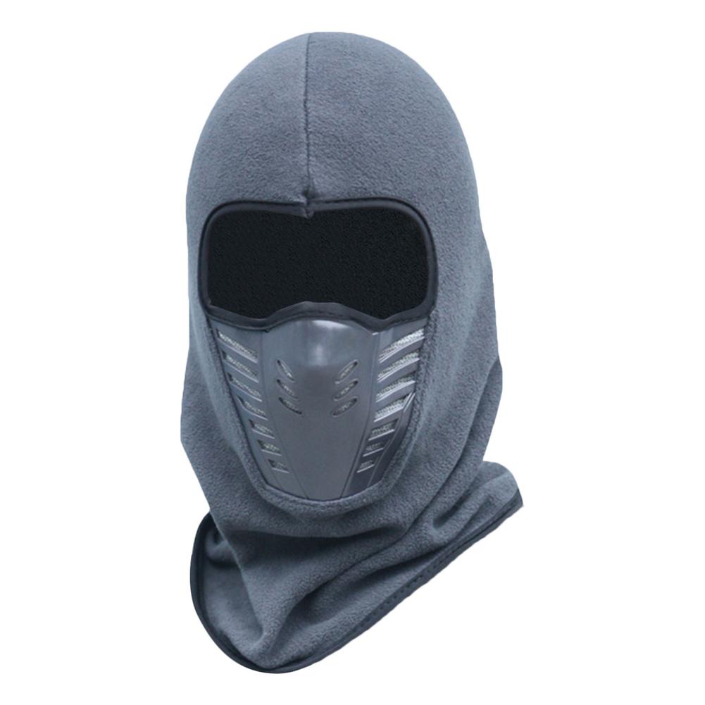 

Winter Fleece Motorcycle Face Mask Cover Moto Motocross Motorbike Balaclava Helmet Liner Caps Warmer Thermal Neck Hood Men Women темно-сірий колір