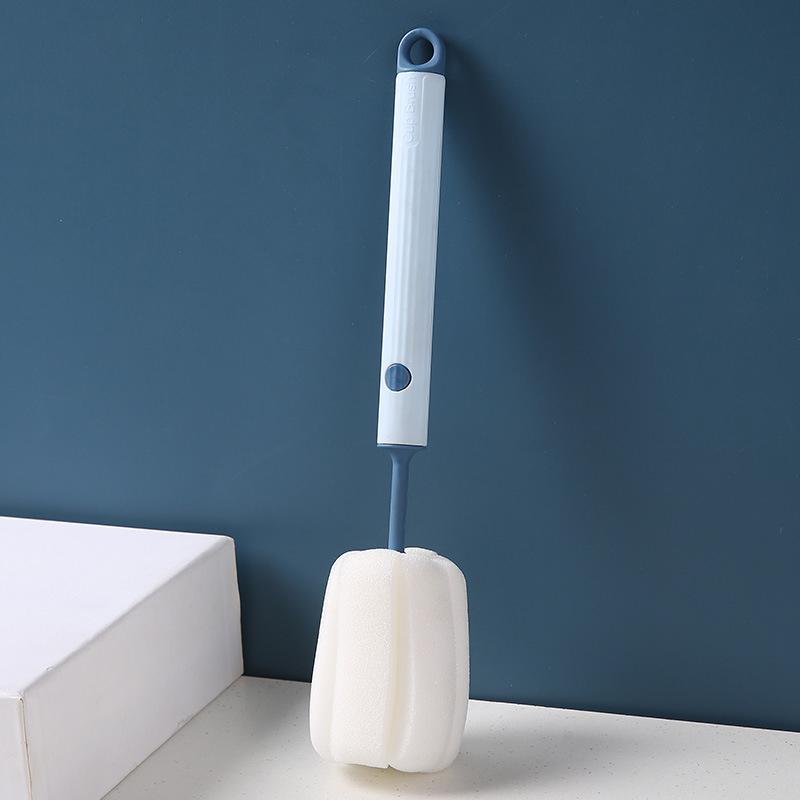 Long Handle Sponge Cup Brush Detachable and Replaceable Head Nordic-Style Bottle Thermos Cup Clean Brush Kitchen Accessories