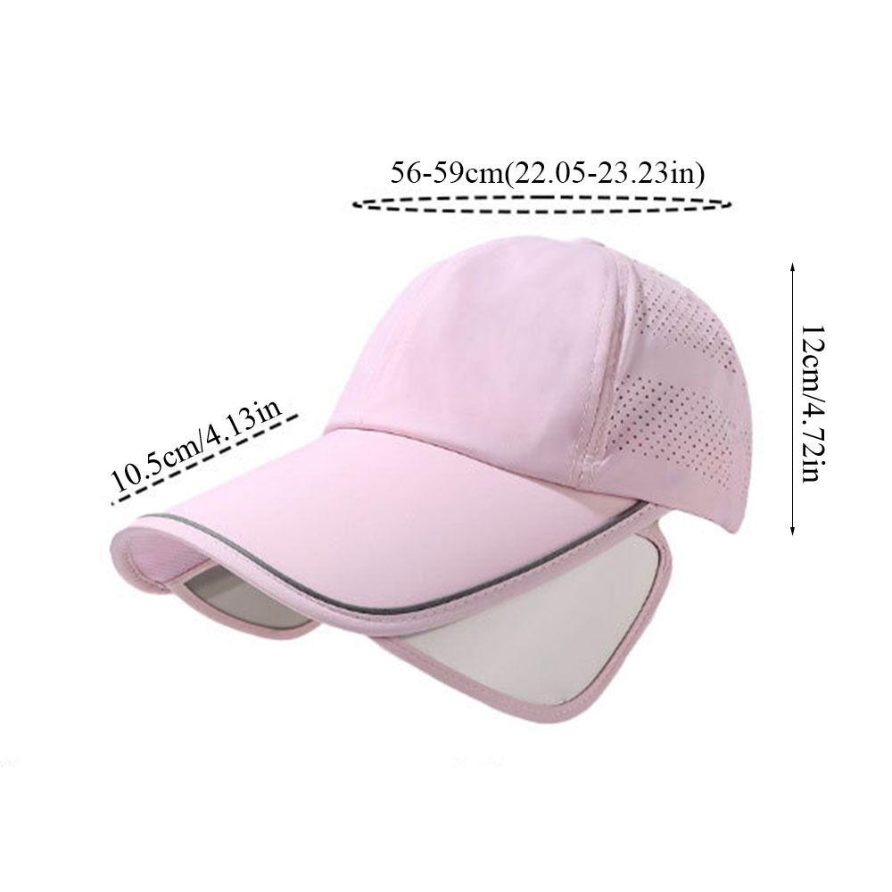Portable Wide Brim Baseball Hat Quick Dry Sunscreen Sun Hats Retractable Anti-UV Fishing Hat Unisex