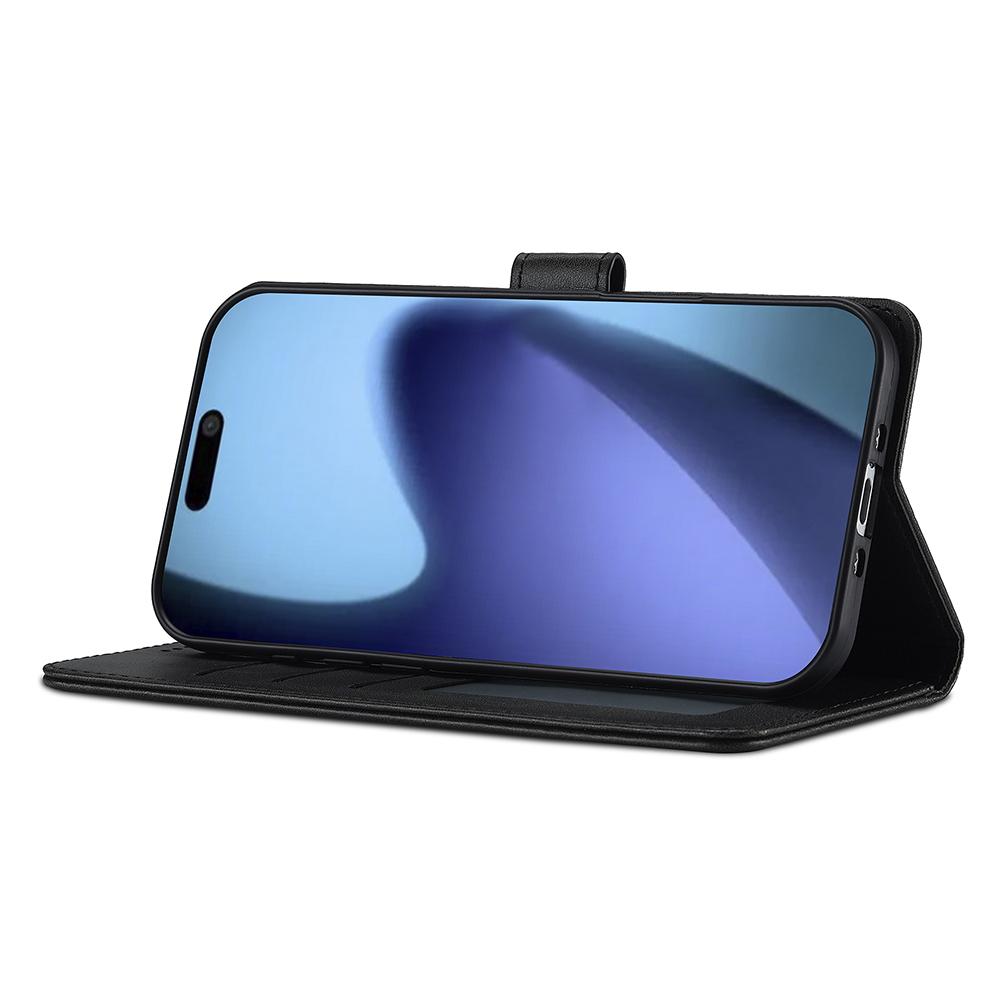 LC.IMEEKE For iPhone 17 Air Case Calf Texture PU Leather Stand Wallet Phone Cover